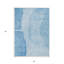 Tapis intérieur lavable abstrait bleu denim et bleu ciel HomeRoots 3 pi x 5 pi