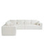 Canapé d'angle modulaire moderne 6 places Sophy Aruba en tissu peluche nuage, aucun assemblage requis-237262878-237262879