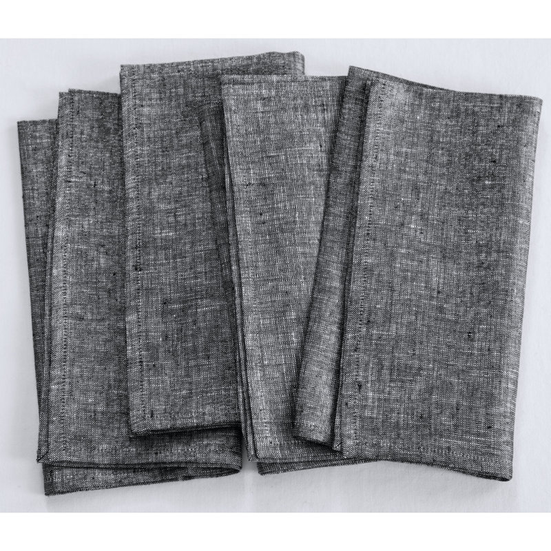 Festive Dinner Napkins, Black/Festive Shimmer