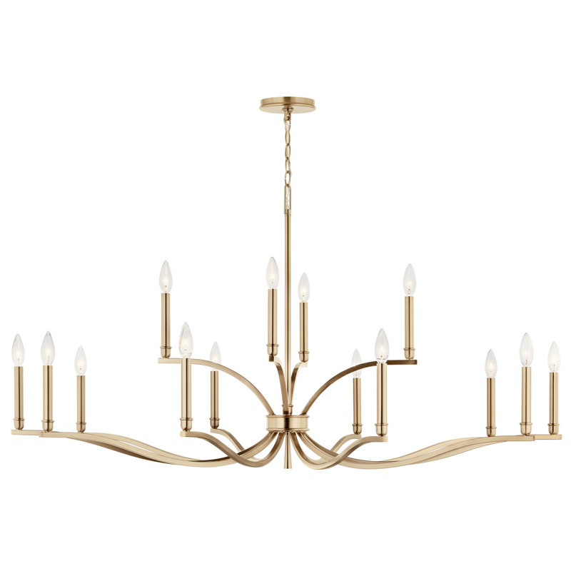 Lustre 14 lumières , Bronze