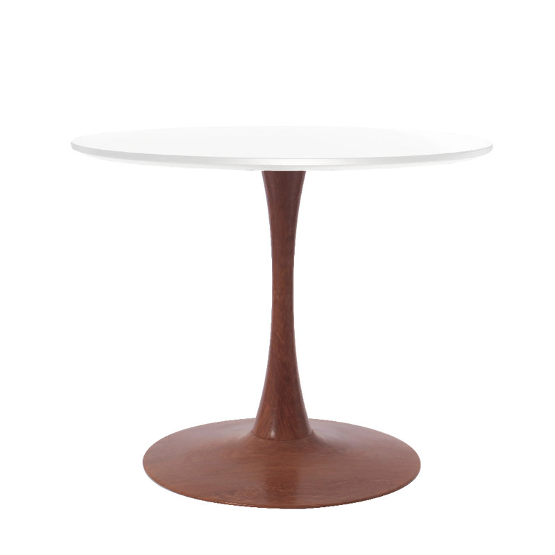 Table de salle à manger Hallett, H 29 po x L 31 po x l 31 po, Blanc