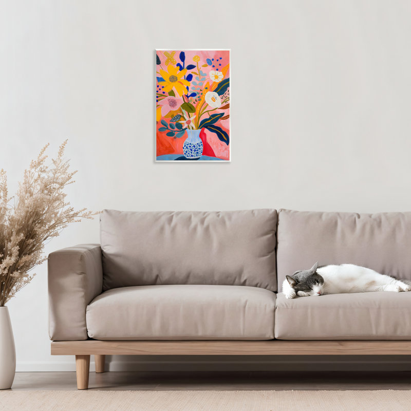 Plaque murale Vibrant Joyful Bouquet, design par LSR Creative Studio, H 15 po x l 10 po