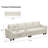 Shavera 3 - Pieces Velvet 4-Seater Sectional Sofa Lounge Apartment Living room Couch-1339021068