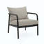 Chaise ronde avec structure en aluminium durable et coussins résistants aux intempéries pour une vie extérieure moderne