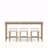Frosted Glass Console Table With 3 Stools