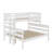 Wood Twin XL Over Queen Bunk Bed With Ladder