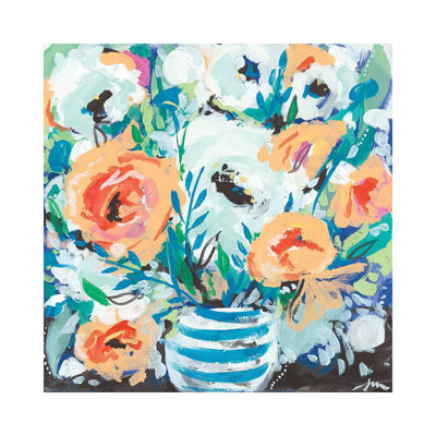 Fancy Florals II by Jessica Mingo - Wrapped Canvas Painting