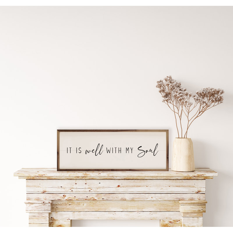 It Is Well With My Soul - blanc, L 24 po x H 8 po