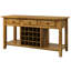 Buffet bas en bois d'hévéa à 3 tiroirs de 62 po de largeur Fortville-19515687