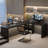 Black Rectangular Solid Wood desk-533863600-533863615
