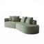 Canapé modulaire surdimensionné 4 places avec coussins décoratifs Modern Chenille-1646857153