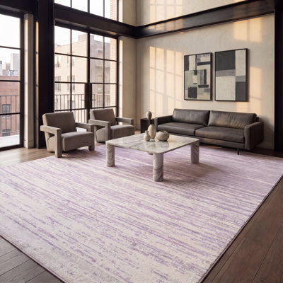 Tapis crème ombre et mauve Bethlyn