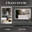 Kernie 40‘’x32‘’ Frameless LED 3 Color Lighting Bathroom / Vanity Mirror, Memory Function, Anti-fog