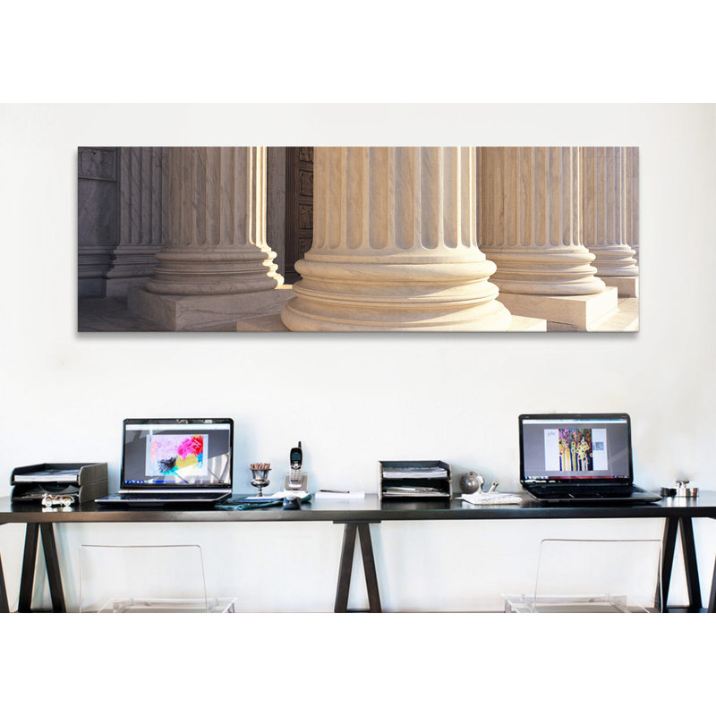 «Columns Achitecture», reproduction de photo sur toile en beige, H 16 po x l 48 po x P 0,75 po, Toile tendue