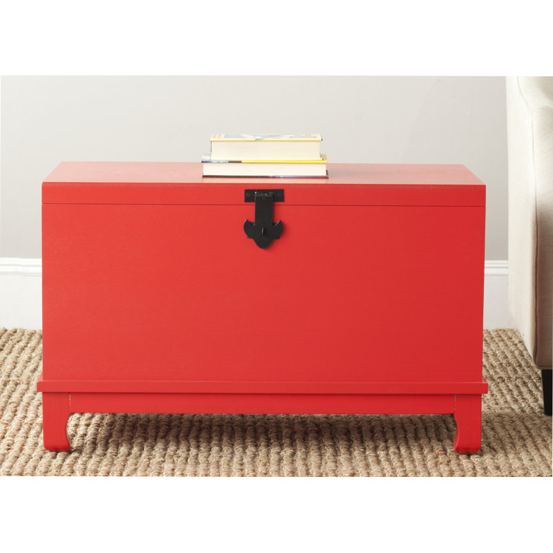 Table basse avec rangement Farnham, Rouge chaud