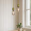 1 - Light Yellow Brass Bulb Pendant