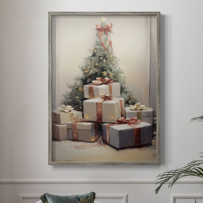 «Christmas Holiday Art», série 2, reproduction encadrée CCLV - bois massif, H 21 po x l 17 po