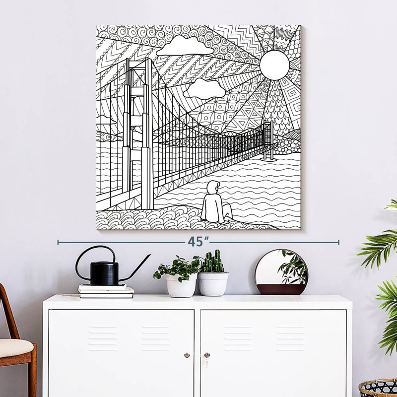 Lilie Doodle Gate Bridge, 33" H x 33" W