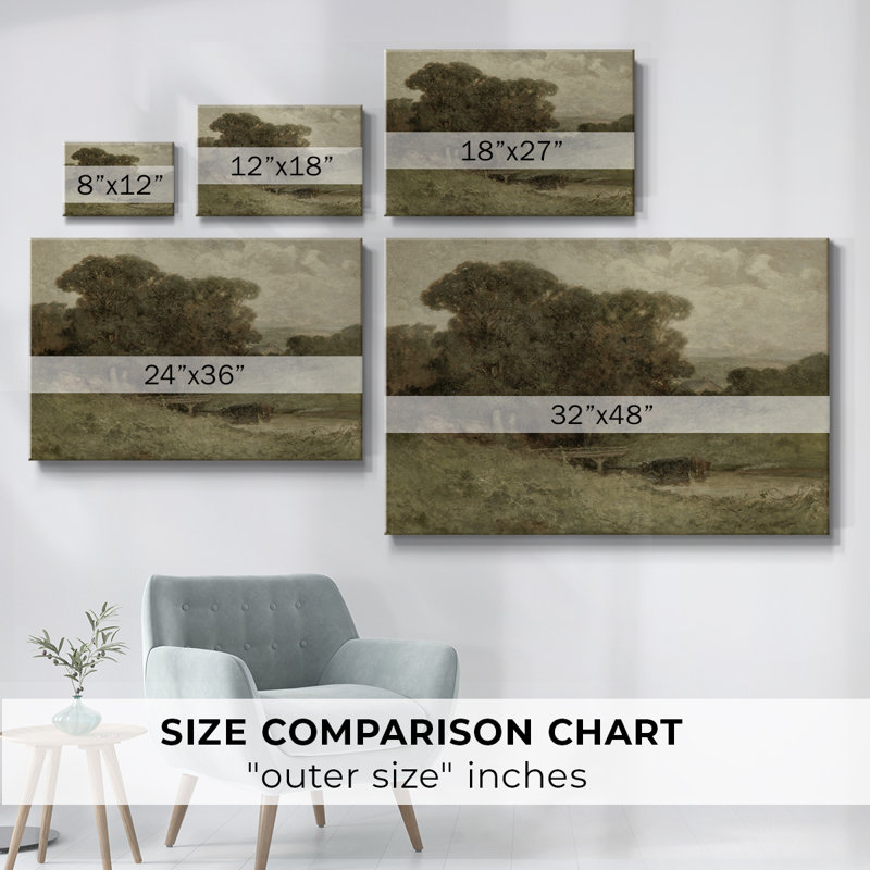 Paysage rétro - DCC XXV, H 33 po x l 49 po x P 1,5 po, Toile tendue