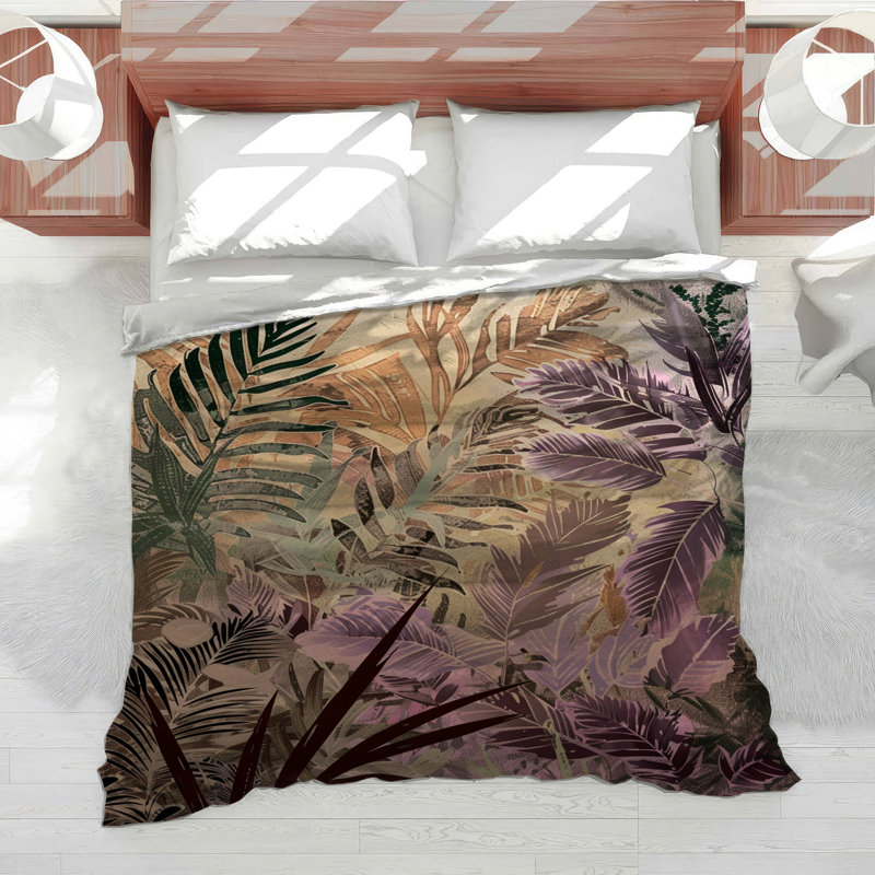 Housse de couette Nature Palm Leaves, Housse de couette pour lit simple