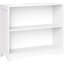 Bibliothèque blanche blanche à 3 tablettes, tablette de rangement à profil bas, organisateur sur pied pour le salon, la chambre à coucher ou le bureau