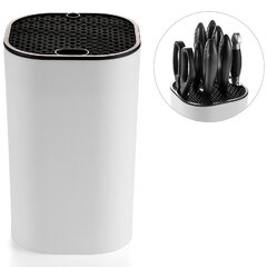 Knife Block Holder, Cookit Universal Knife Block without Knives, Unique  Double-Layer Wavy Design, Round Black Knife Holder for Kitchen, Space Saver