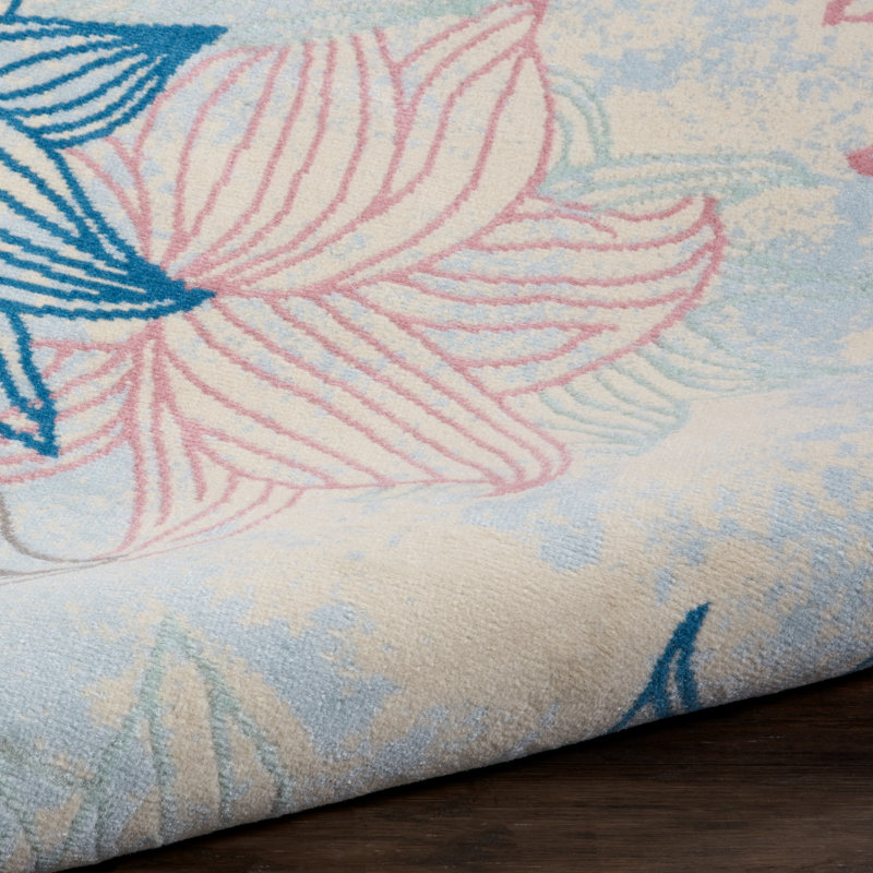 Floral Area Rug, Rectangle 160cm x 221cm