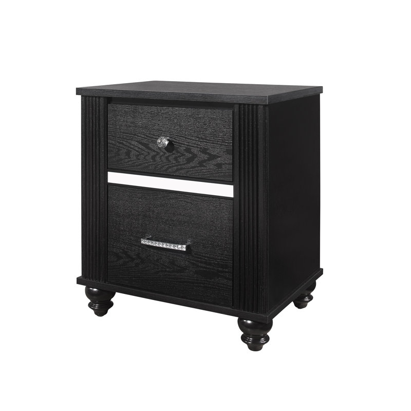 Table de chevet noire Gaston