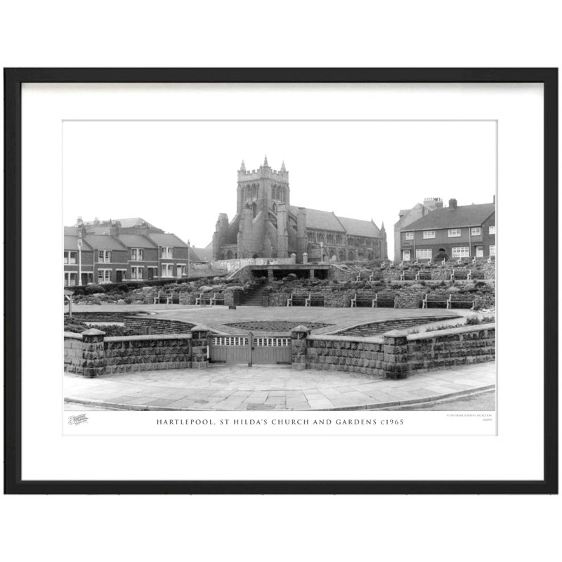 Hartlepool, St Hildas Church And Gardens C1965 - Single Picture Frame Print, 28cm H x 36cm W x 2.3cm D