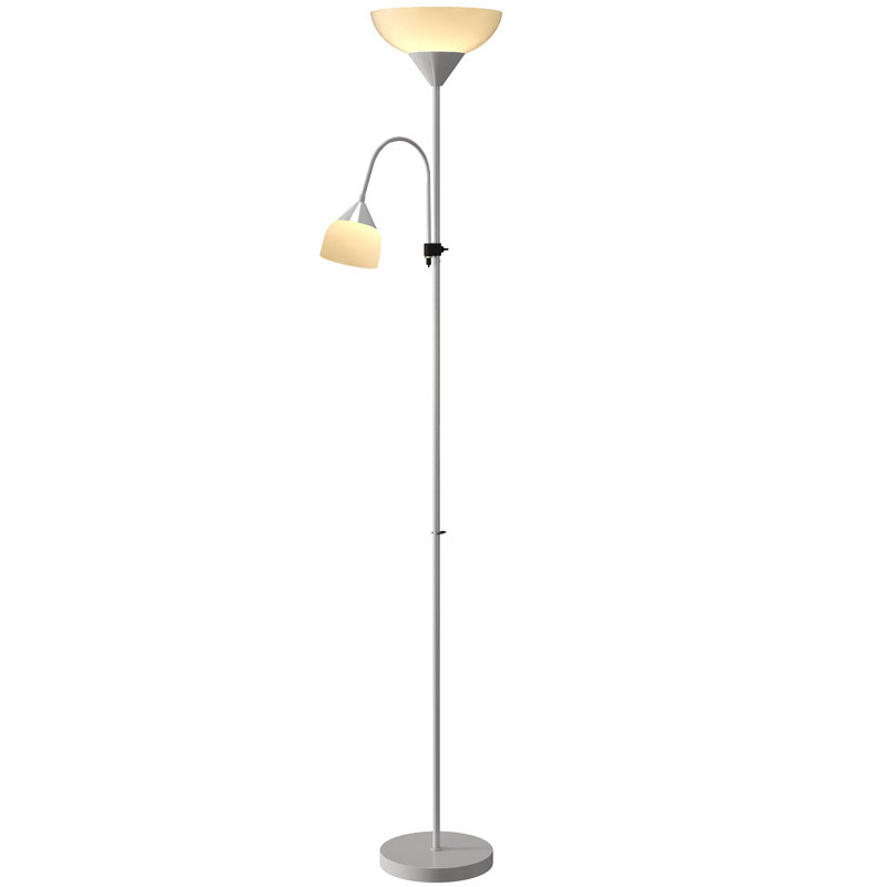 179.5cm Torchiere Floor Lamp, Silver