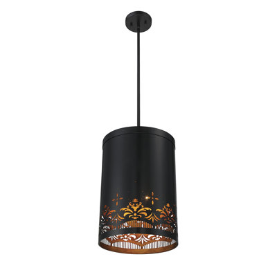 Luminaire suspendu cylindrique unique 3 lumières Alvarez
