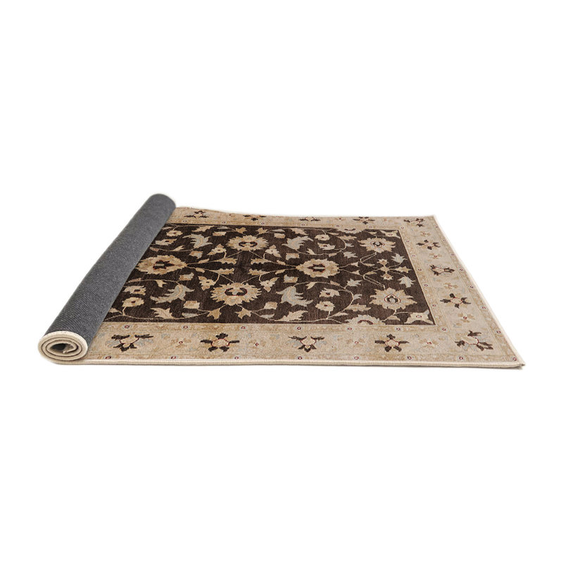 Tapis brun / bleu marine Reimund, Rond 8 pi