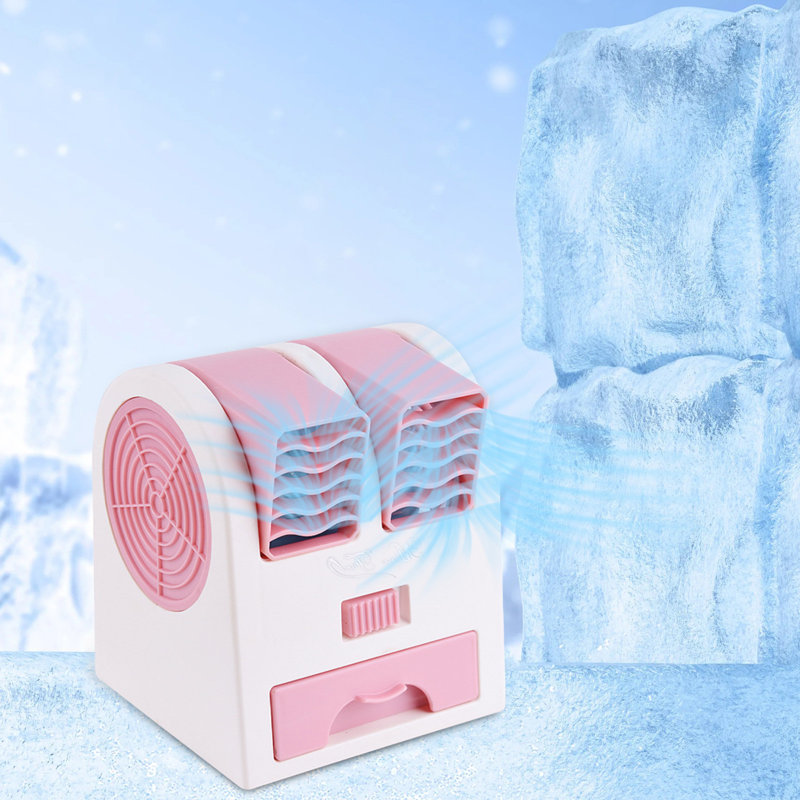 Ventilateur de table sans ventilateur double, Pink
