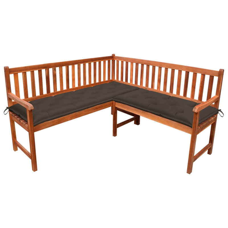 Banc de jardin en bois Breindel, Taupe