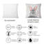 Joli lapin gris moelleux - Coussin décoratif à imprimé traditionnel-706761808