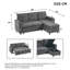 3 Seater Fabric Sofa & Chaise-2043009831