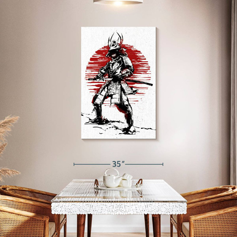 Sireci Red Sun Samurai, 45" H x 30" W