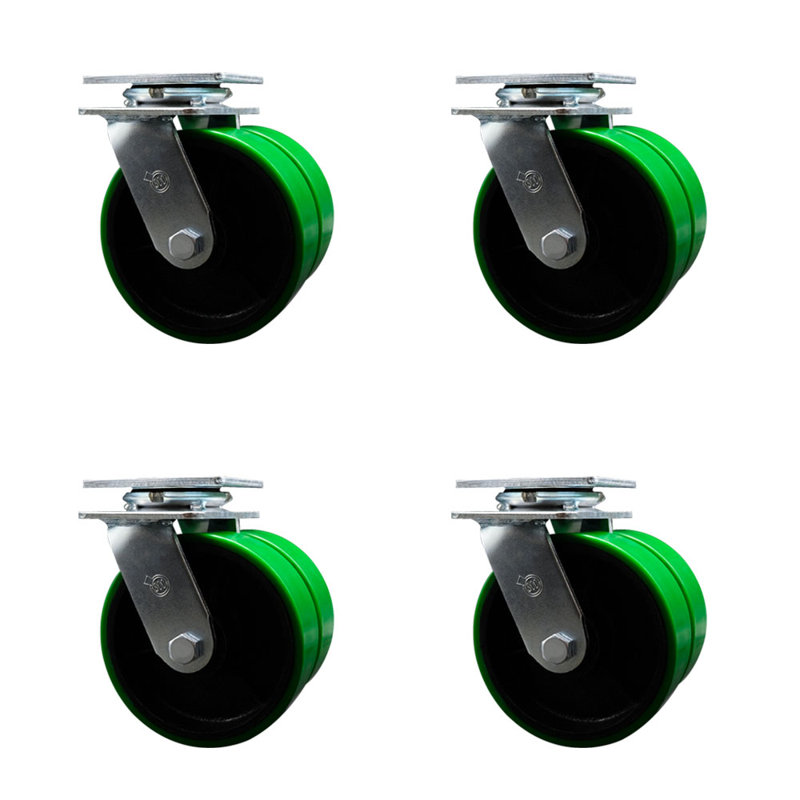 Ensemble de roulettes pivotantes 6 po