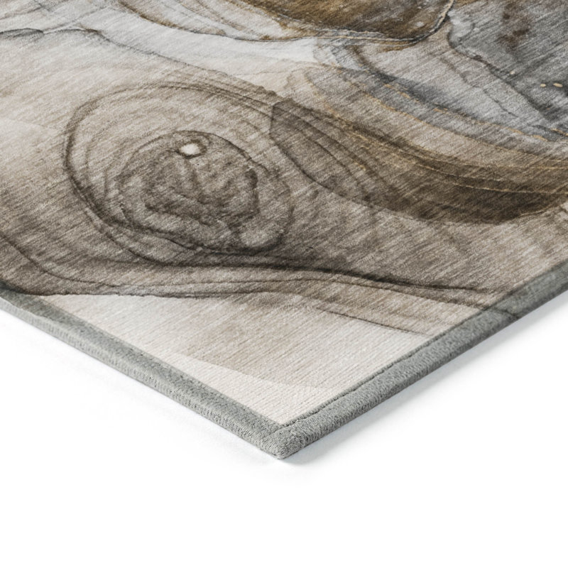 Kawehi Abstract Indoor / Outdoor Rug, Rectangle 1'8" x 2'6"