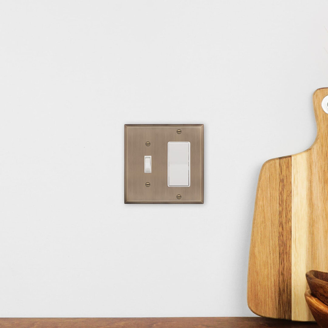 New York 2-Gang Toggle Light Switch / Rocker Combination Wall Plate Nostalgic Warehouse 