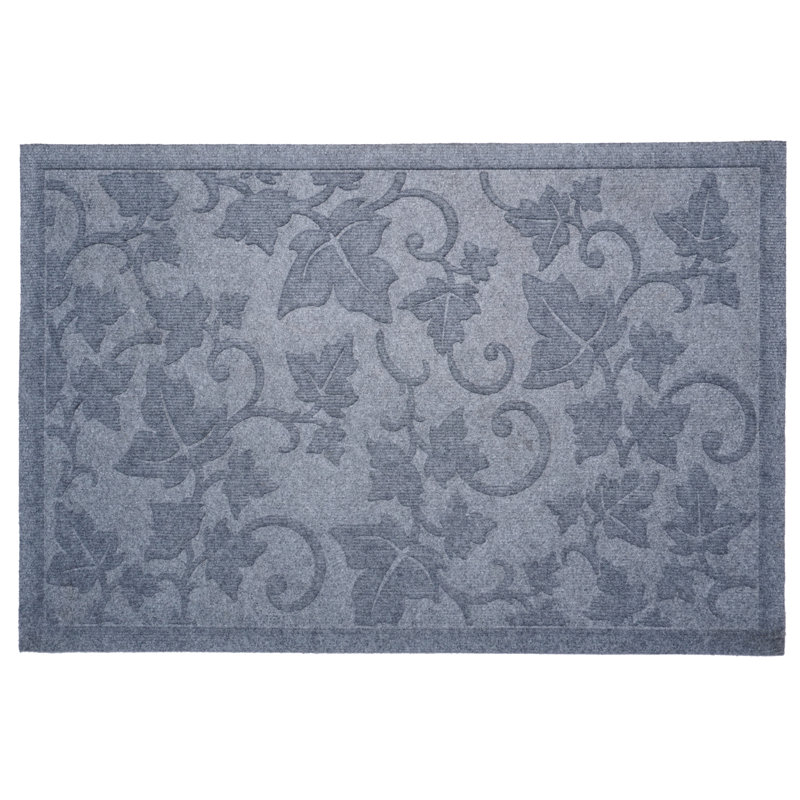 Non-Slip Floral Doormat, Rectangle 24" x 36"