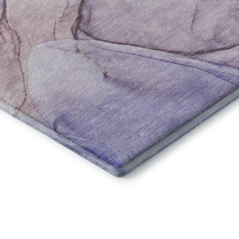 Tapis mauve Premium lavable à la machine Cerrito AMF502, Rectangle 5 pi x 7 pi 6 po