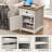 Azella 1-Drawer Frame End Table Set with Storage and Built-In Outlets-596915458