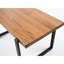 Table basse en bois massif de style rustique, 39 po, couleur noyer pour table de salon, 38,55 po X 21,51 po, salle familiale