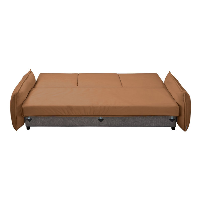 Lazy Lukka 3 Seater Corduroy Sofa Bed, Orange