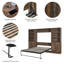 Demi-lit escamotable semi-fermé et ouvert avec 1 armoire de rangement latérale-1269275670-1269275668