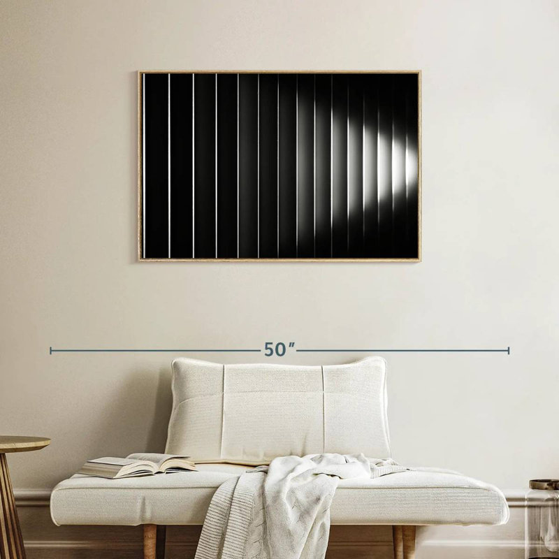 Bublitz Blinds, Floating Frame Natural Wood, 37" X 25"