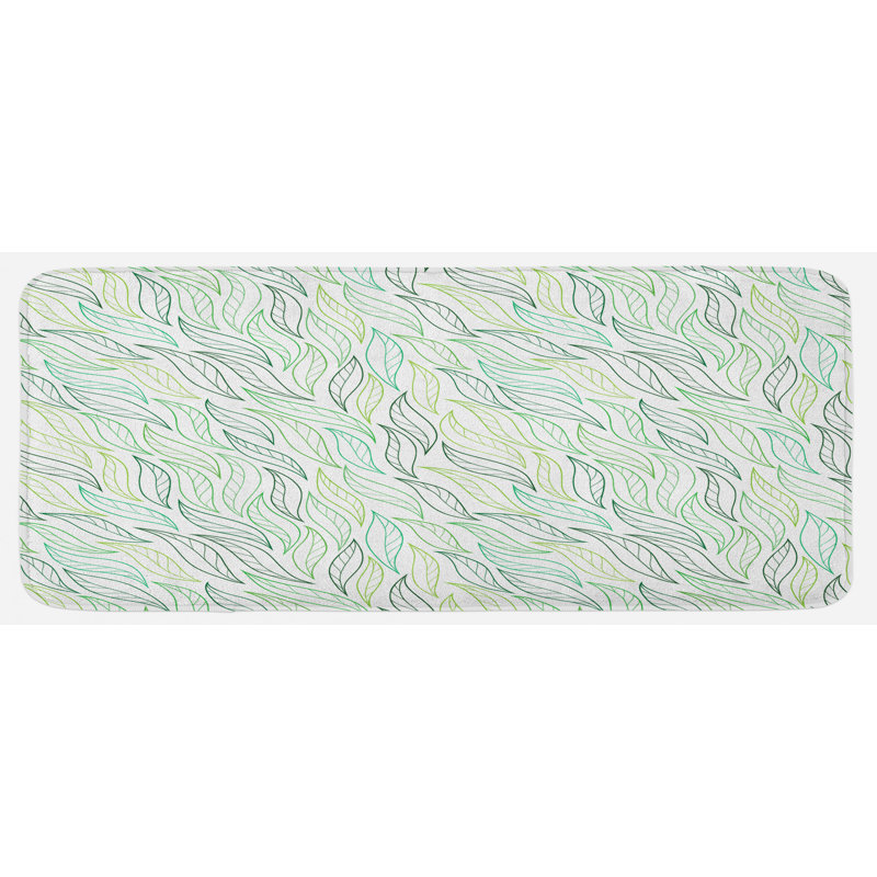 Tapis de cuisine à feuilles