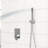 10 Inch Wall Mounted Dual Shower Head Square System With Valve -