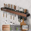 Porte-couteaux de cuisine mural en acier inoxydable sans perçage requis avec porte-baguettes doubles et tablettes de rangement